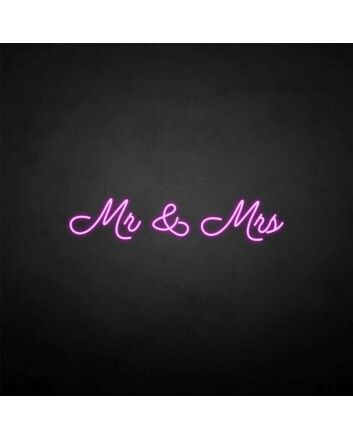 &#39;Mr &amp; Mrs2&#39; neon sign