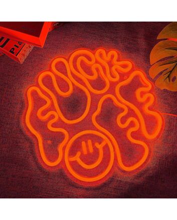 Fuck Off Bold Abstract Lines Neon Sign