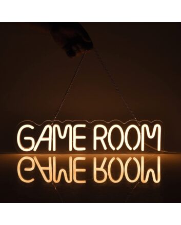 Game Room Fun Play Area Bright Neon Sign