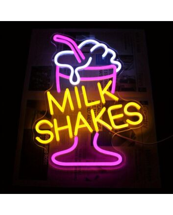 Customize Milk Shakes Ice Cream Refreshing Neon Sign