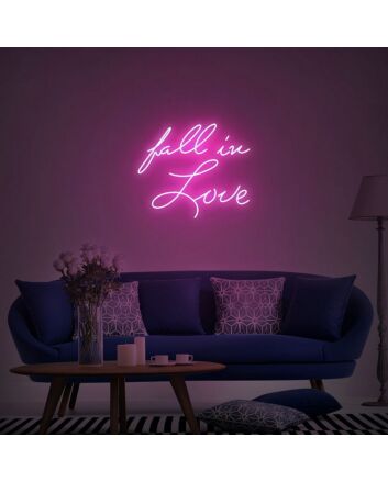 Fall In Love Neon Sign for Romantic and Loving Spaces