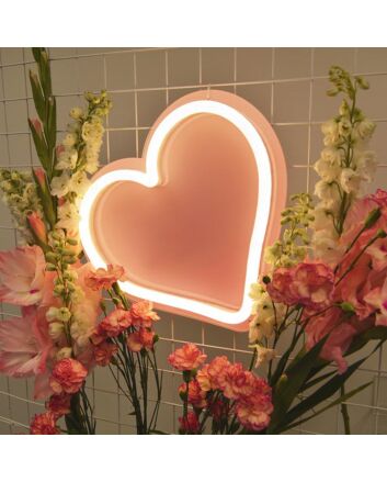 Ombre Blush Heart Neon Sign for Romantic and Loving Spaces