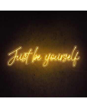Just Be Yourself Neon Sign for Inspirational and Motivational Spaces