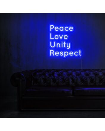 Peace Love Unity Respect Plur Neon Sign for Positive and Peaceful Spaces