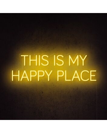 This Is My Happy Place Neon Sign for Personal and Cozy Spaces