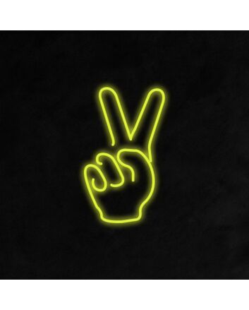 Peace Fingers Neon Sign for Positive and Peaceful Decor