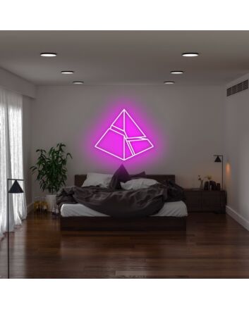 Pyramid Neon Sign for Modern and Geometric Decor