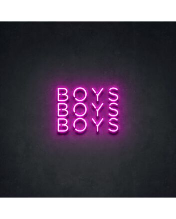 Boys Boys Boys Neon Sign for Playful and Fun Spaces