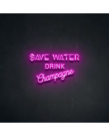 Save Water Neon Sign for Environmental and Fun Spaces