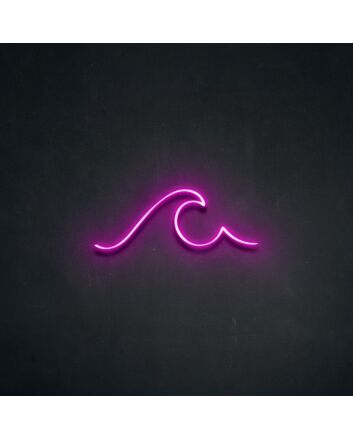 Wave Neon Sign for Ocean Lovers and Relaxing Spaces