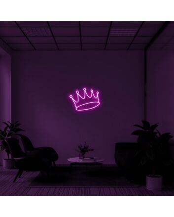 Crown Neon Sign for Royal and Elegant Decor