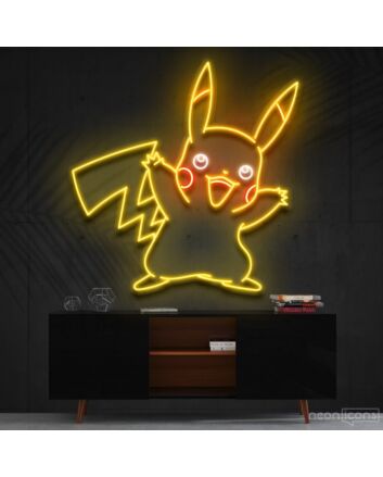 Pikachu Neon Sign for Anime Fans and Fun Spaces