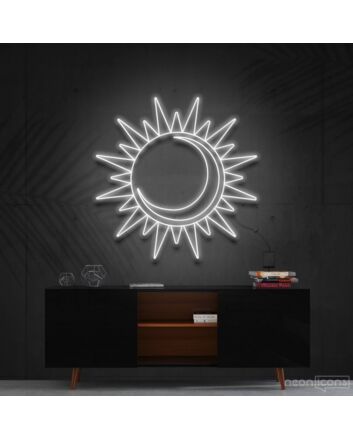 Sun Moon Neon Sign for Peaceful and Relaxing Spaces