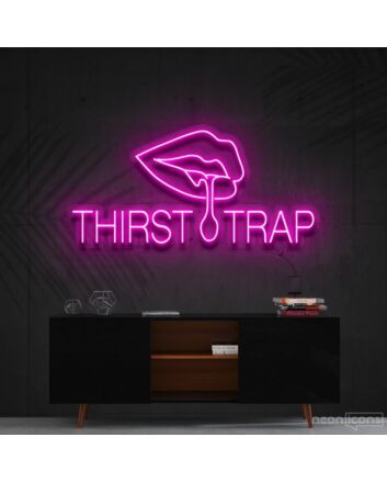 Thirst Trap Neon Sign for Bold and Playful Spaces