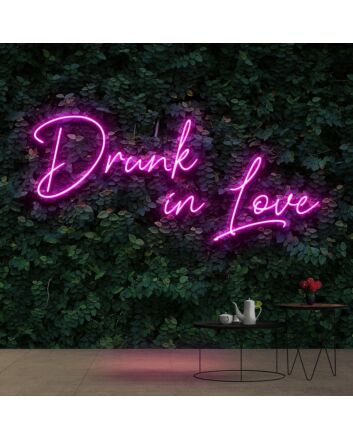 Drunk In Love Neon Sign for Romantic and Fun Spaces