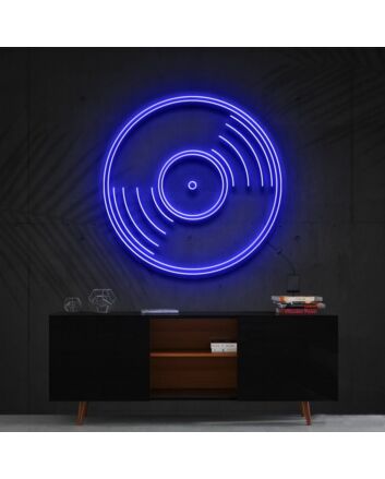 Vinyl Record Neon Sign for Music Lovers and Fans