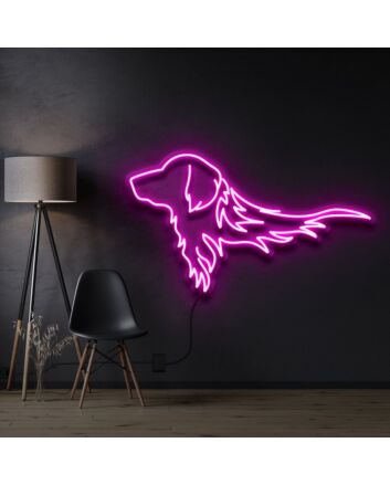 Golden Retriever Neon Sign for Dog Lovers and Pet Spaces