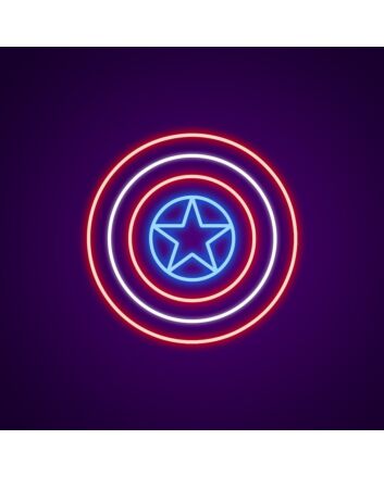 Captain America Neon Sign for Superhero Fans