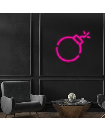 Bomb Neon Sign for Fun and Playful Spaces