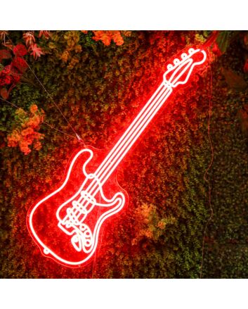 Guitareds Neon Sign for Music Lovers and Studios
