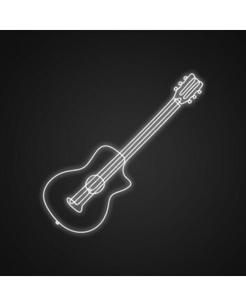 Guitar Neon Sign for Music Lovers and Studios