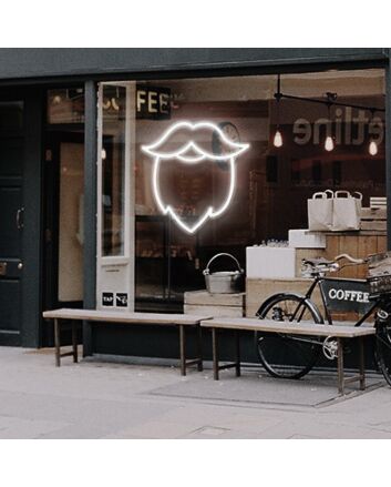 Beard Neon Sign for Stylish and Modern Spaces