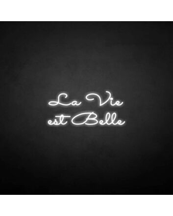 La vie est belle&#39; neon sign