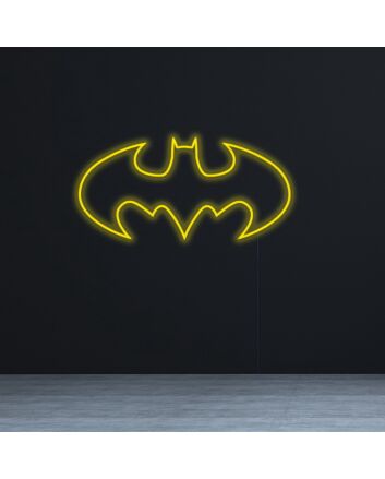 Batman Comic Hero Outline Fan Art Neon Sign for Superhero Fans