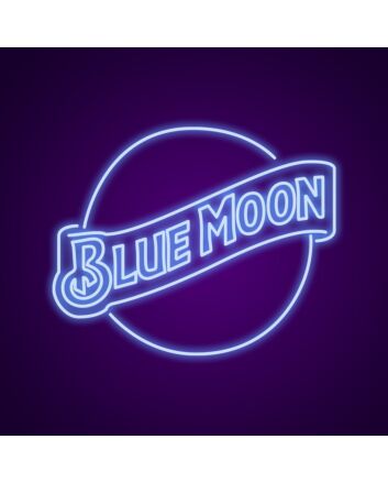 Blue Moons Neon Sign for Relaxing and Peaceful Spaces