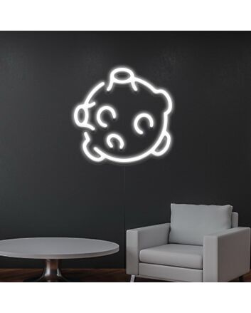 Moon Rock Neon Sign for Space and Astronomy Lovers