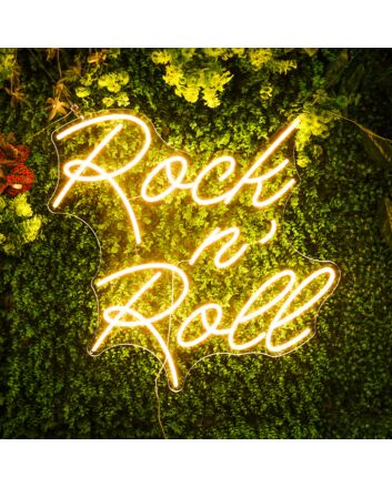 Rock N Roll Neon Sign for Music Lovers and Studios