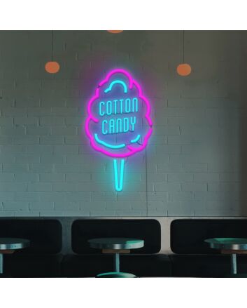 Cotton Candy Neon Sign for Sweet and Whimsical Decor