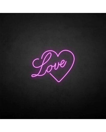 Love heart&#39; neon sign