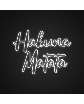 Hakuna Matata Neon Sign for Relaxing and Positive Spaces