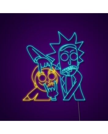 Psychedelic Rick And Morty Sign Neon Sign for Fans and Fun Spaces