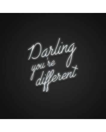 Darling You're Different Neon Sign for Positive and Inspirational Spaces
