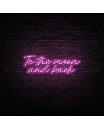 To The Moon And Back Neon Sign for Romantic and Loving Spaces