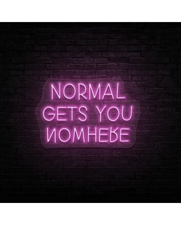 Normal Gets You Nowhere Neon Sign for Motivational and Bold Spaces
