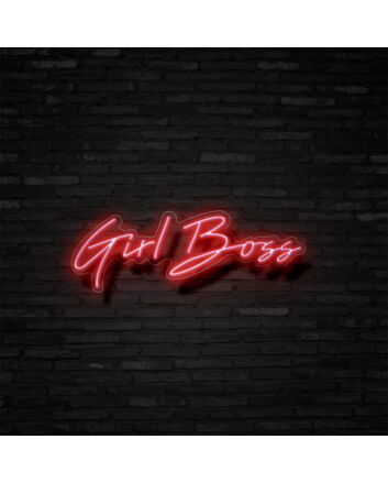 Girl Boss Neon Sign for Empowering and Inspirational Spaces