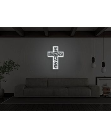 Crucifix Neon Sign for Religious and Spiritual Decor