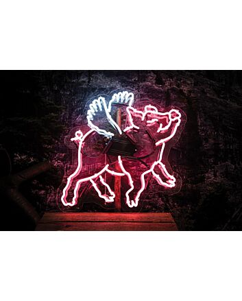 Flying Pig Neon Sign for Whimsical and Fun Spaces