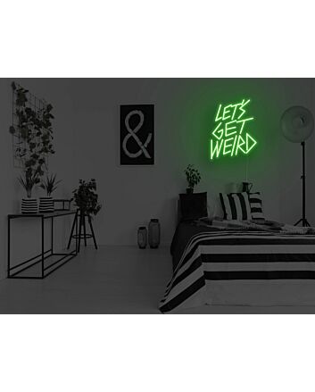 Let's Get Weird Neon Sign for Fun and Playful Spaces