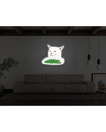 Smudge Lord With Salad Neon Sign for Fun and Playful Spaces