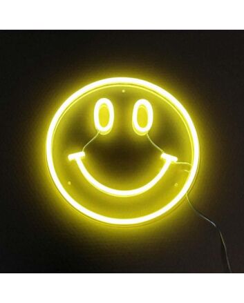 Smile Face Neon Sign for Happy and Positive Spaces