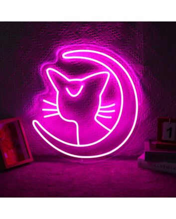 Sailor Moon Luna Neon Sign for Anime Fans