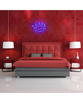Crown Neon Sign for Regal and Elegant Decor