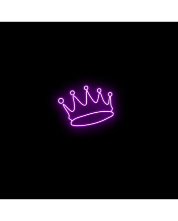 Crown Neon Sign for Regal and Elegant Decor
