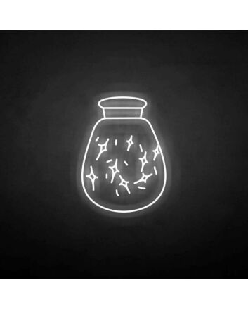 Wishing bottle neon sign