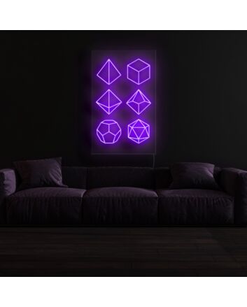 Dungeons and Dragons Roll Neon Sign for Game Lovers
