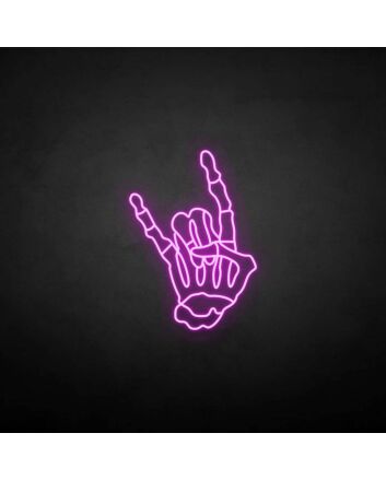 Skeleton hand&#39; neon sign